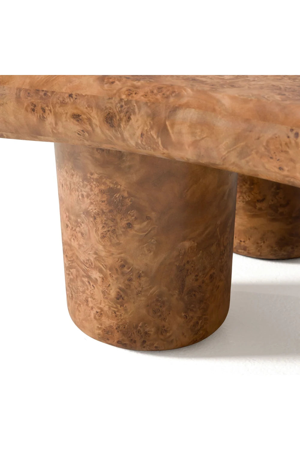 Luxury Freeform Burl Coffee Table Modern Italian Style for Villa