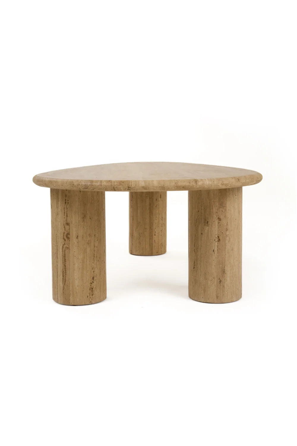 Luxury Freeform Travertine Coffee Table Modern Italian Style for Villa
