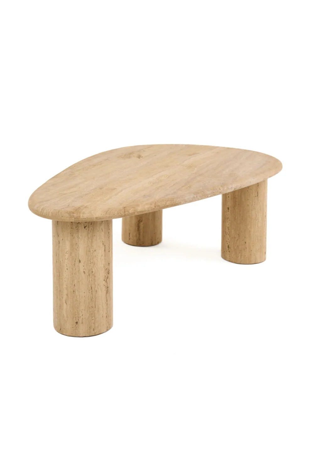 Luxury Freeform Travertine Coffee Table Modern Italian Style for Villa