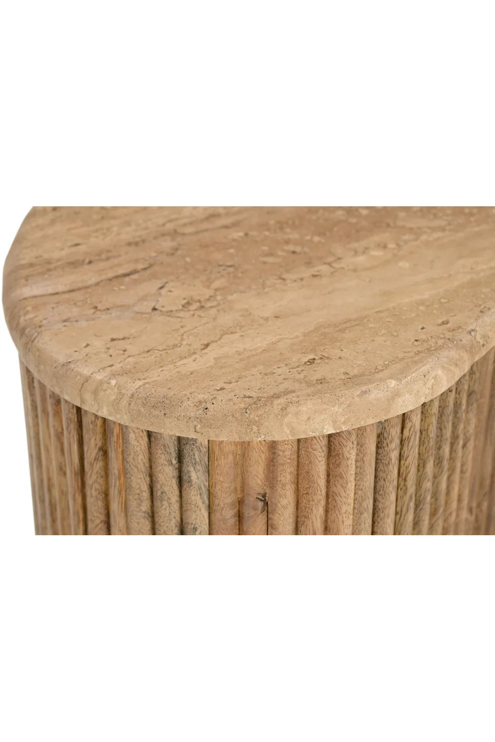 Luxury Freeform Travertine Coffee Table Set Modern Italian Style for Villa