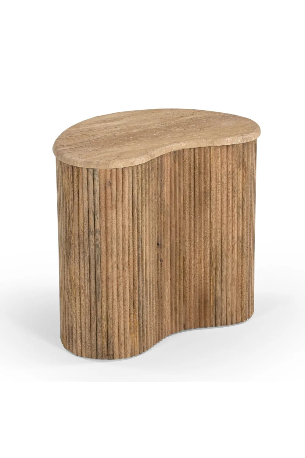 Luxury Freeform Travertine Coffee Table Set Modern Italian Style for Villa