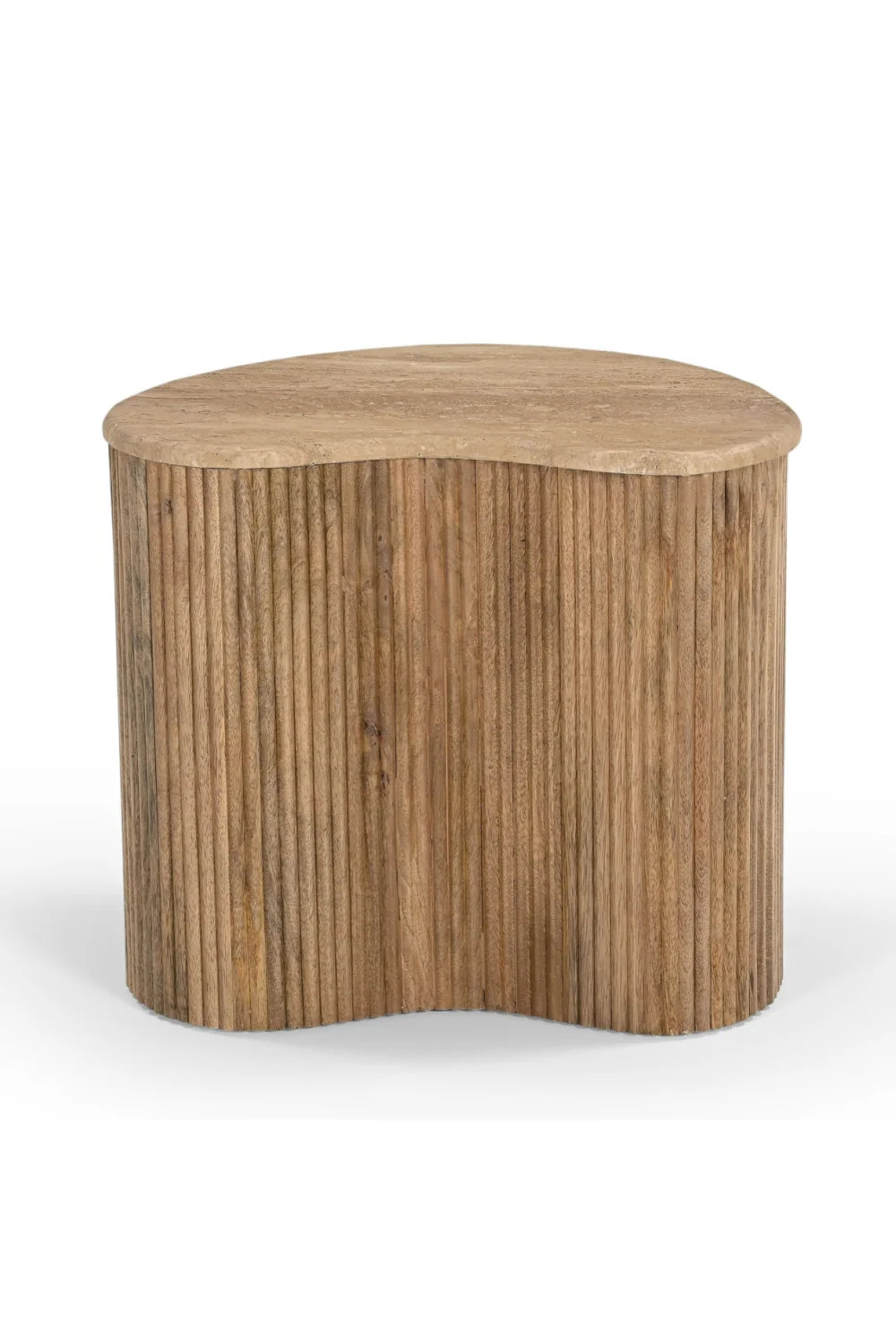 Luxury Freeform Travertine Coffee Table Set Modern Italian Style for Villa