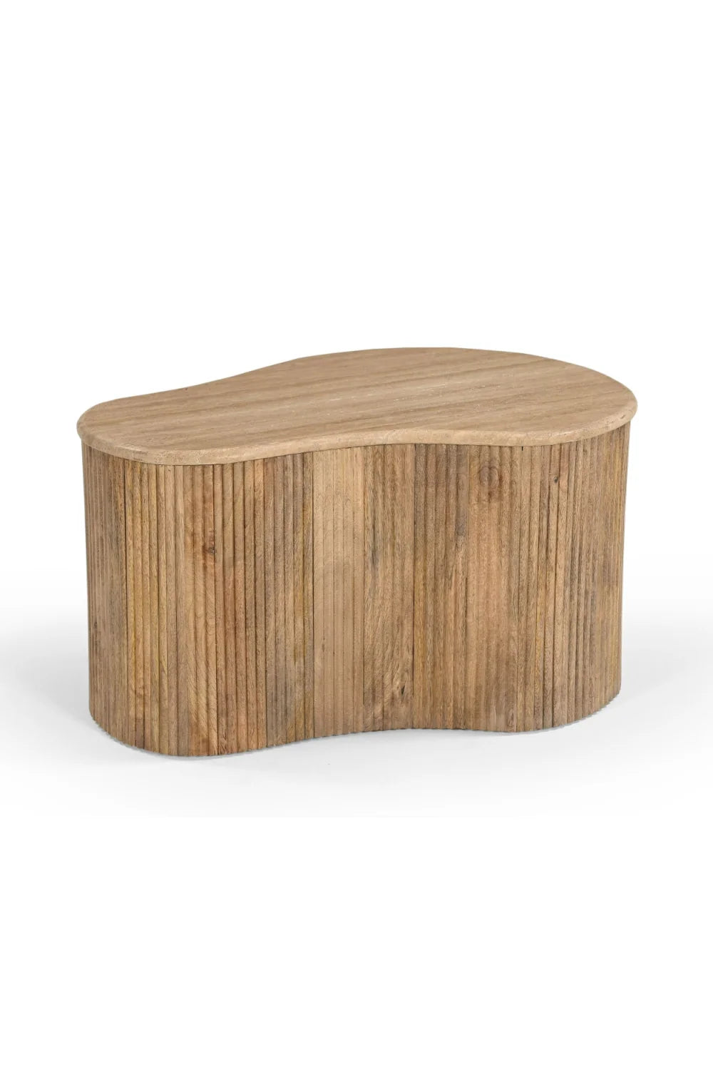Luxury Freeform Travertine Coffee Table Set Modern Italian Style for Villa