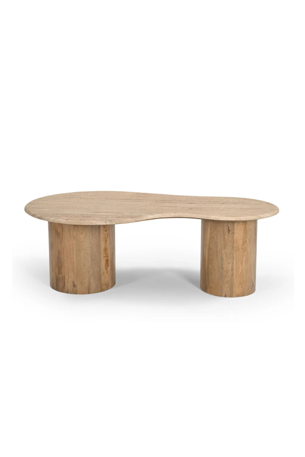 Luxury Freeform Travertine Marble Coffee Table Modern Italian Style for Villa
