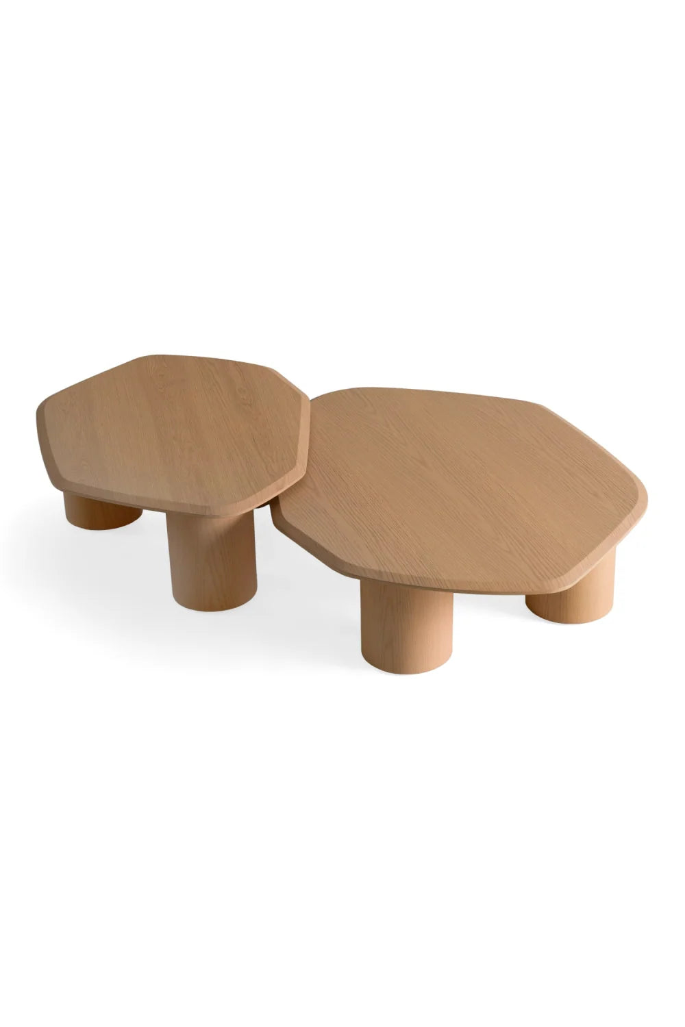 Luxury Freeform Wooden Coffee Table Modern Italian Style for Villa