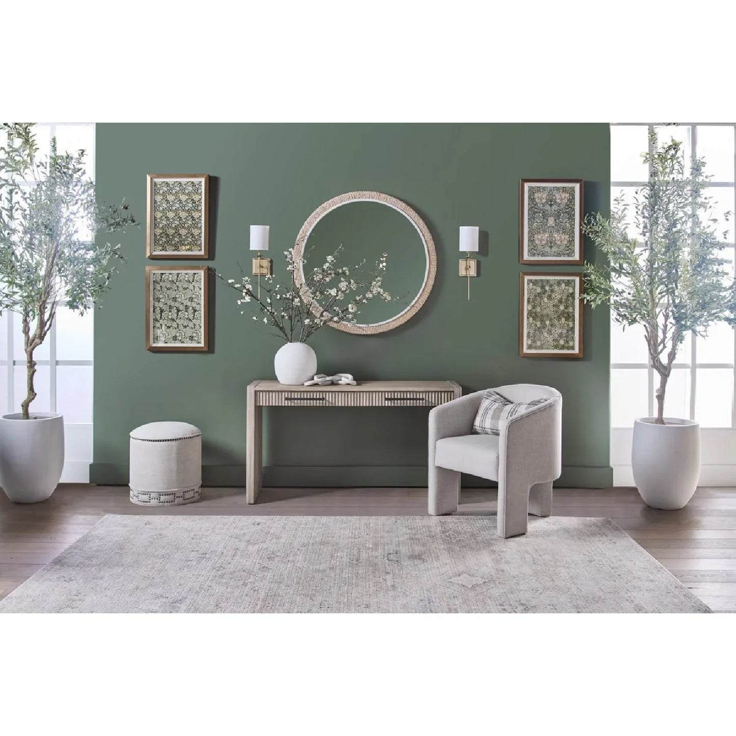 Luxury French Linen Accent Chair Modern Italian Style for Villa