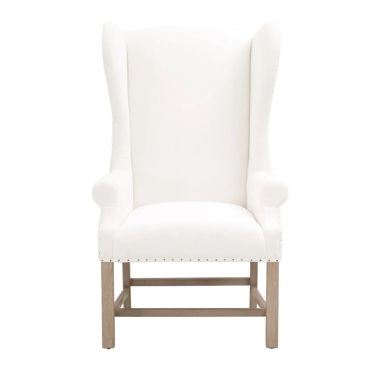Luxury French Linen Wingback Armchair Modern Italian Style for Villa