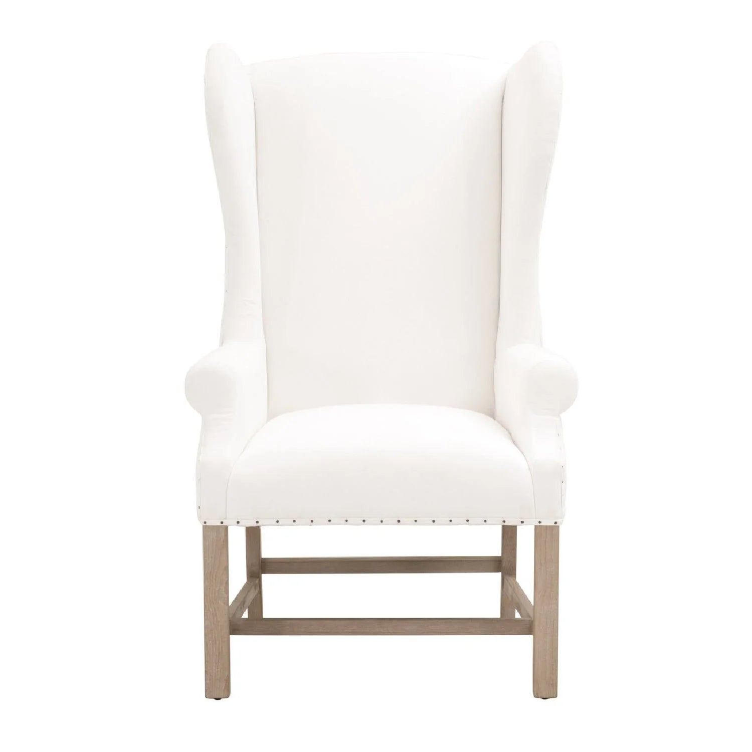 Luxury French Linen Wingback Armchair Modern Italian Style for Villa