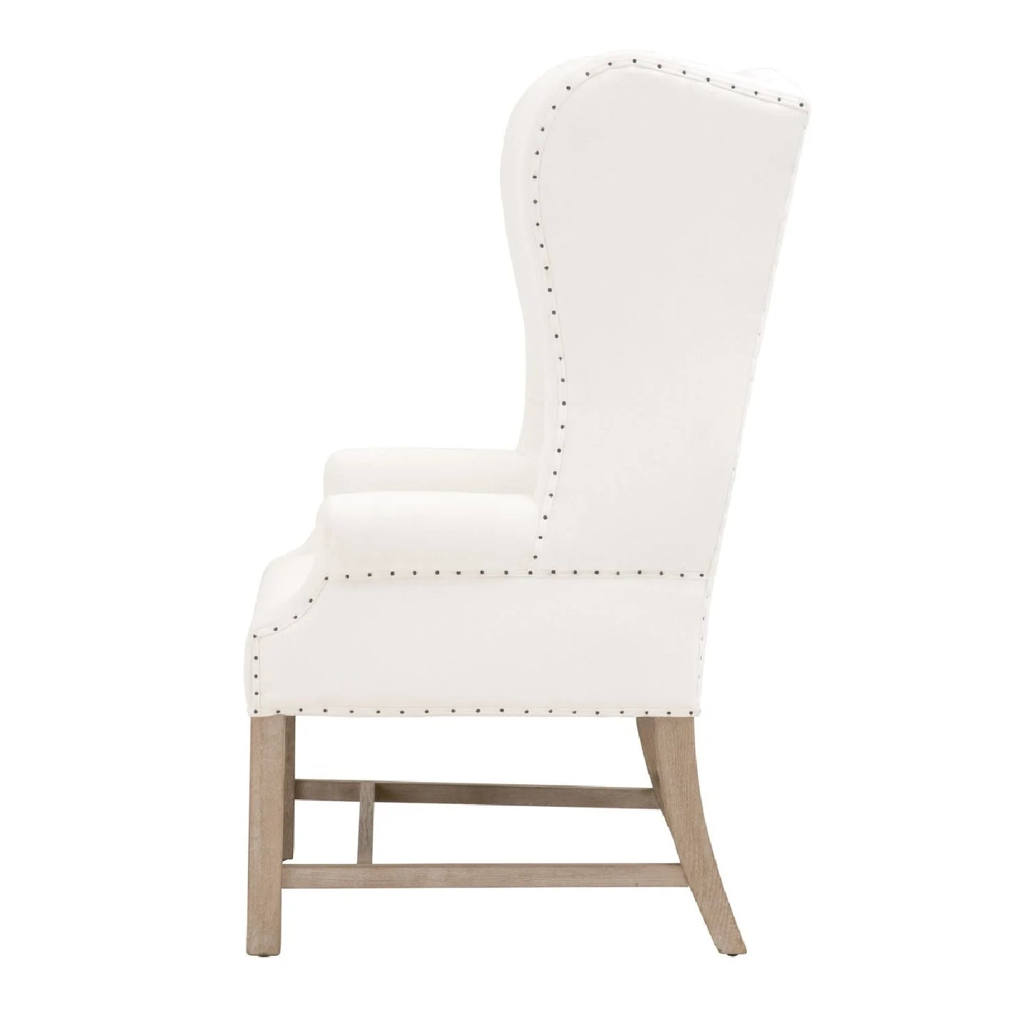 Luxury French Linen Wingback Armchair Modern Italian Style for Villa
