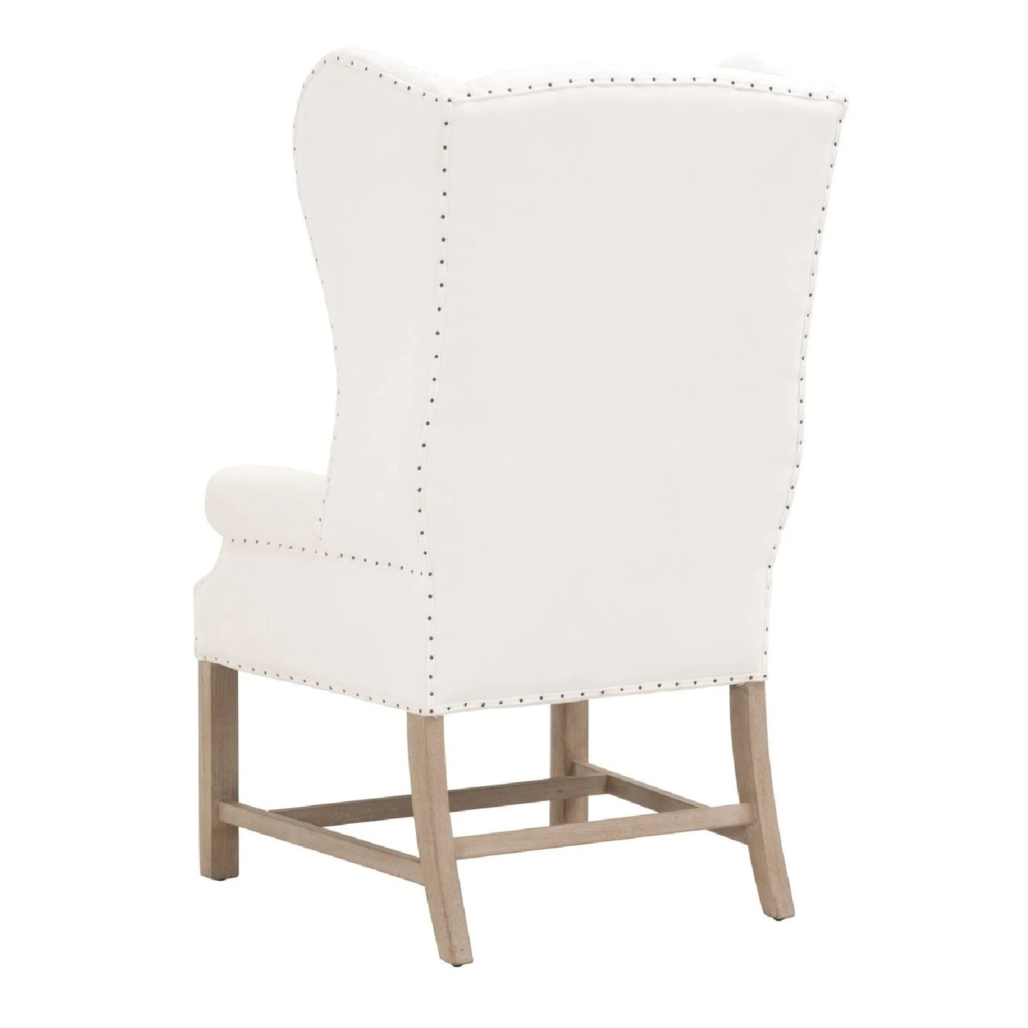 Luxury French Linen Wingback Armchair Modern Italian Style for Villa