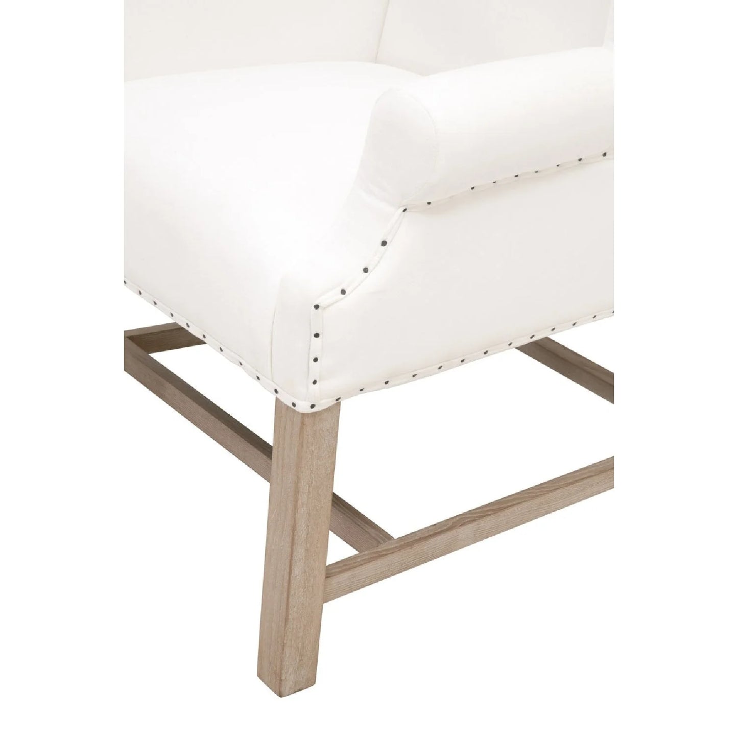 Luxury French Linen Wingback Armchair Modern Italian Style for Villa