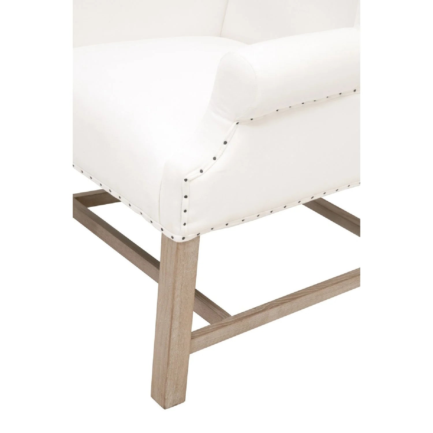 Luxury French Linen Wingback Armchair Modern Italian Style for Villa