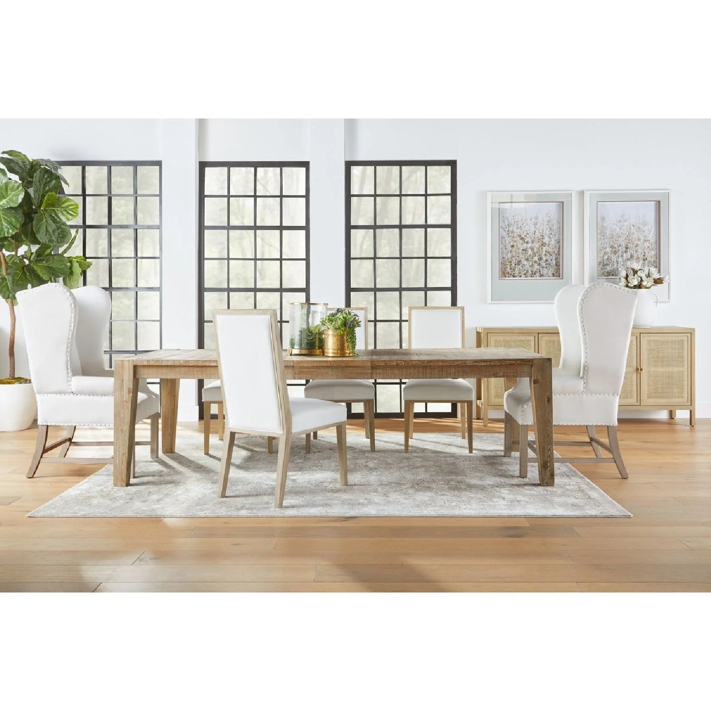Luxury French Linen Wingback Armchair Modern Italian Style for Villa