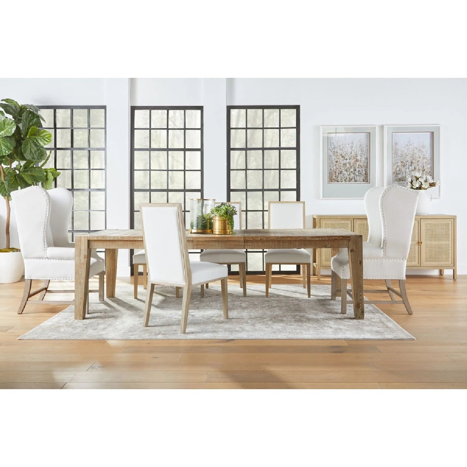 Luxury French Linen Wingback Armchair Modern Italian Style for Villa