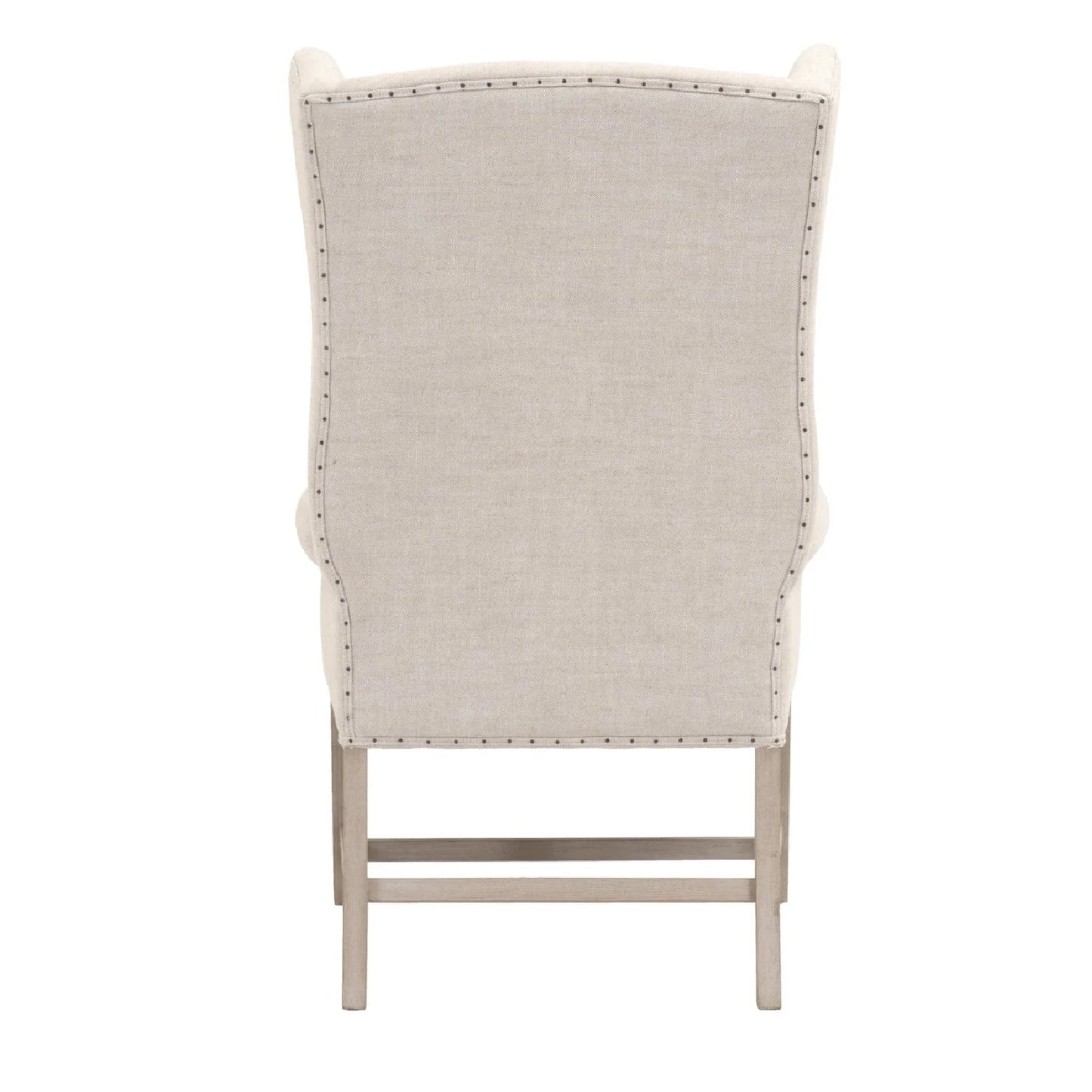 Luxury French Linen Wingback Armchair Modern Italian Style for Villa