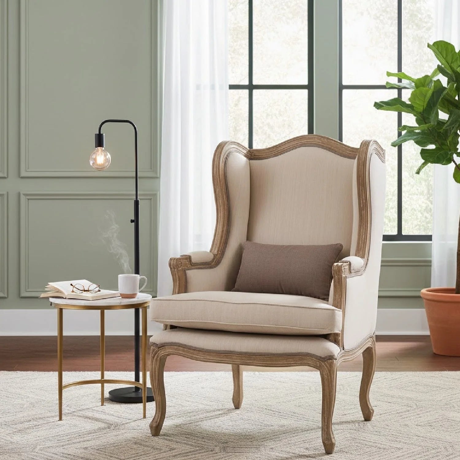 Luxury French Provincial Accent Chair Modern European Style for Villa