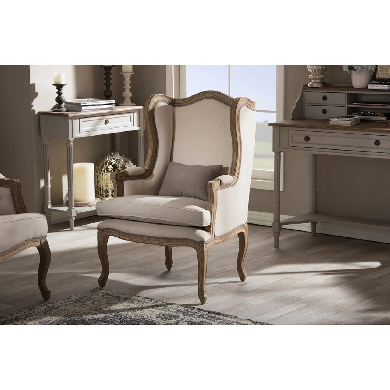 Luxury French Provincial Accent Chair Modern European Style for Villa