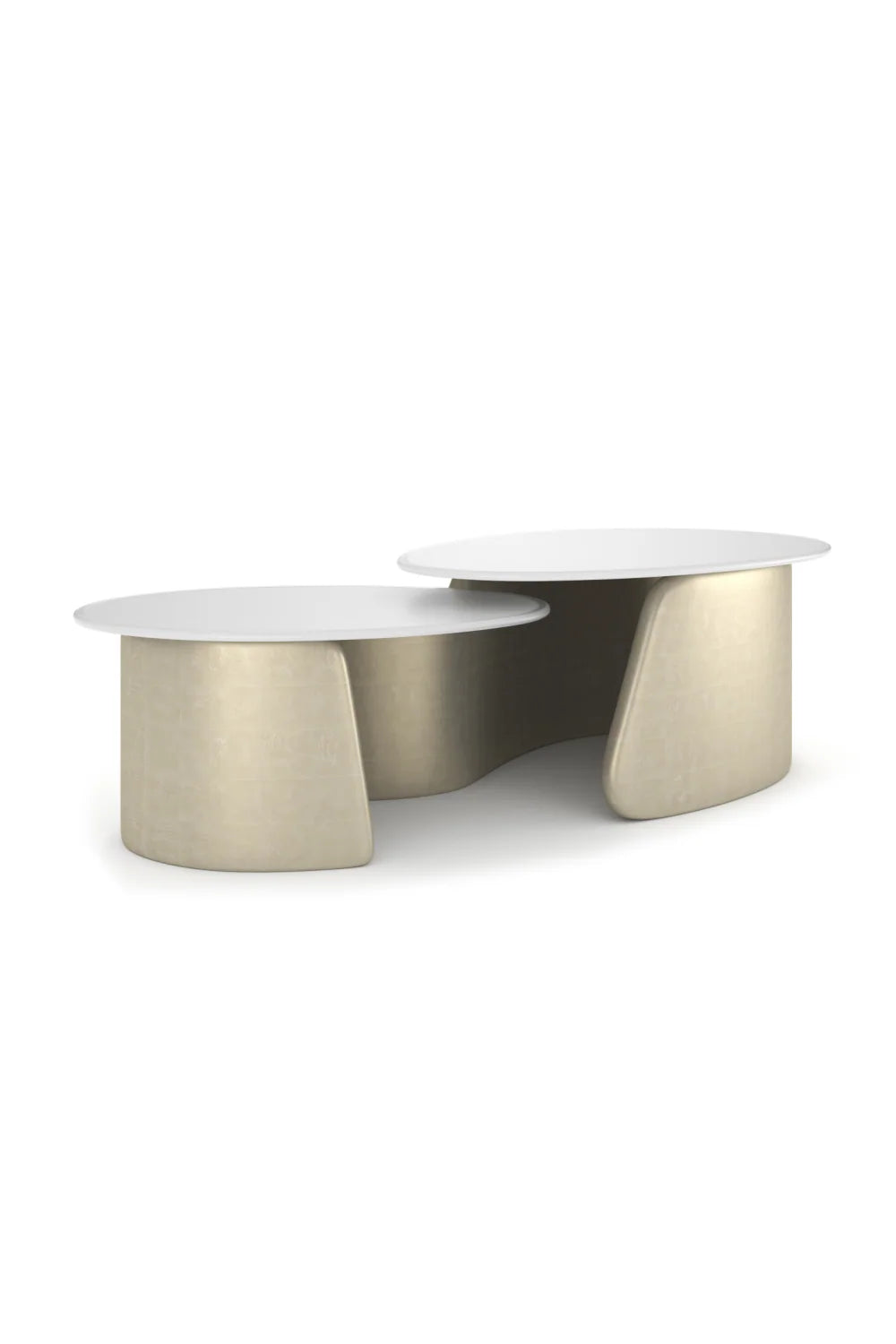 Luxury Frosted Glass Cocktail Table Modern Italian Style for Villa