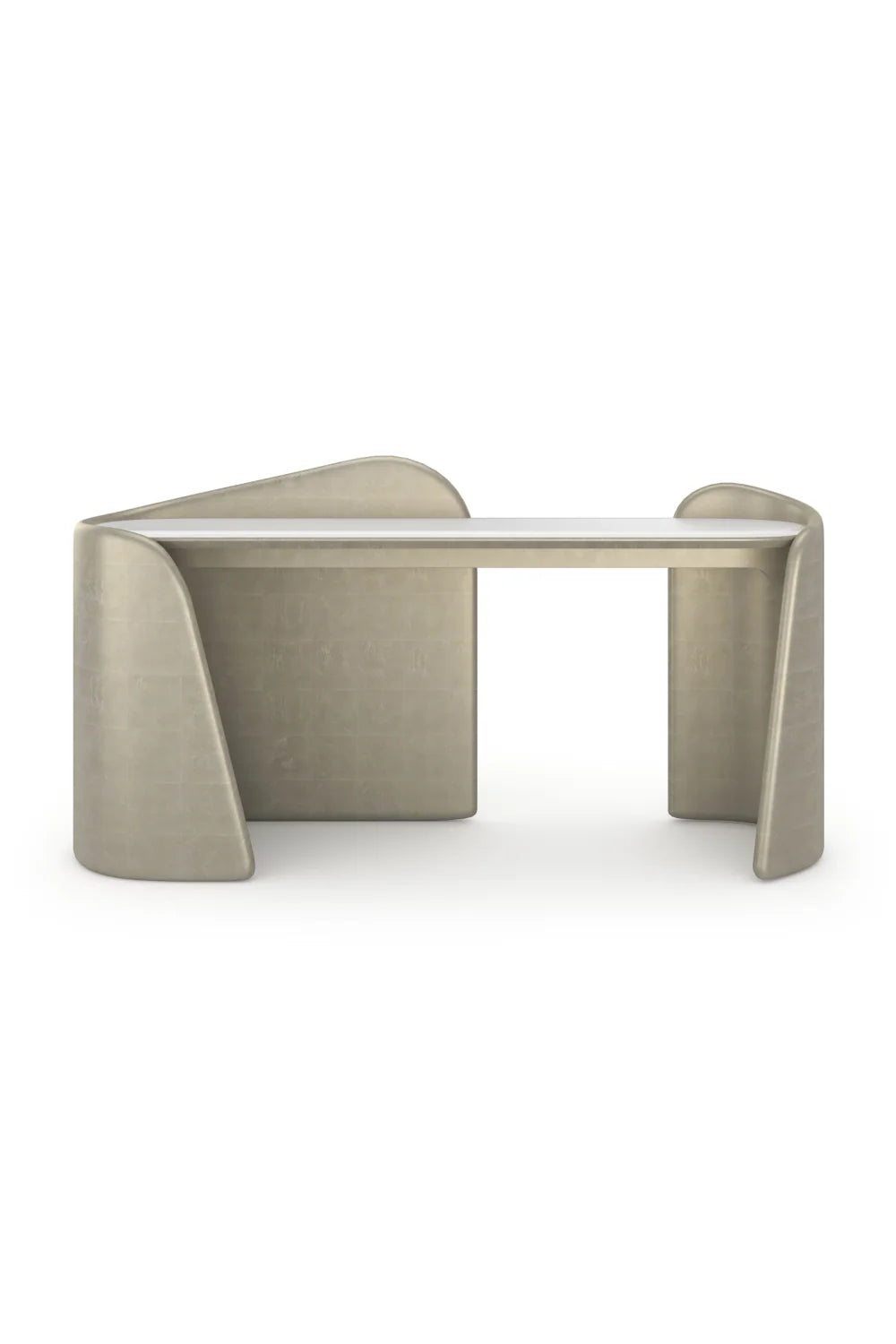 Luxury Frosted Glass Console Table Modern Italian Style for Villa