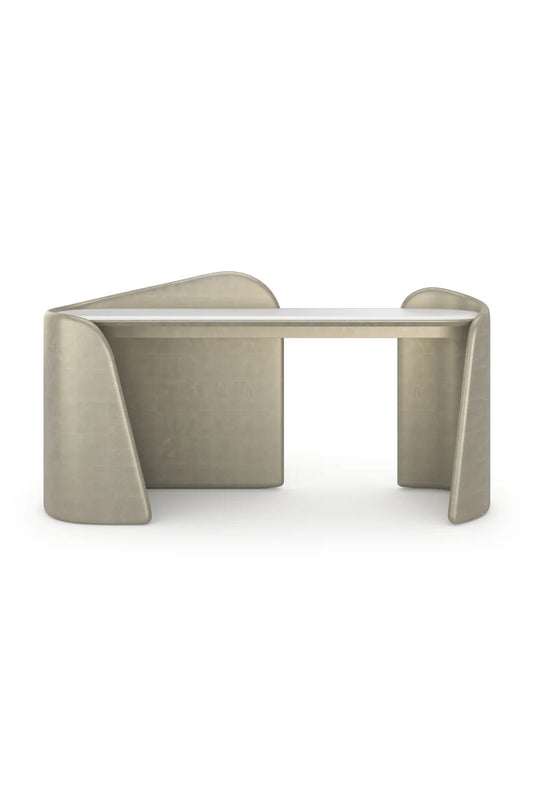 Luxury Frosted Glass Console Table Modern Italian Style for Villa
