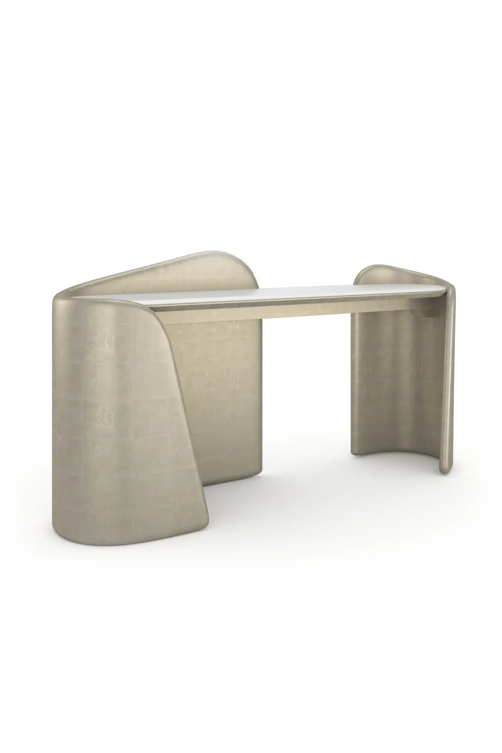 Luxury Frosted Glass Console Table Modern Italian Style for Villa
