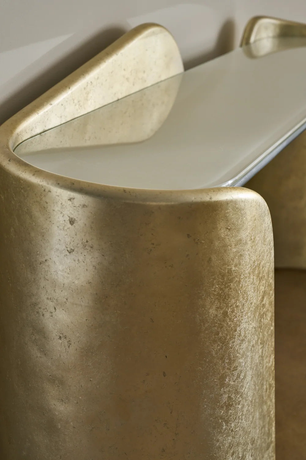 Luxury Frosted Glass Console Table Modern Italian Style for Villa