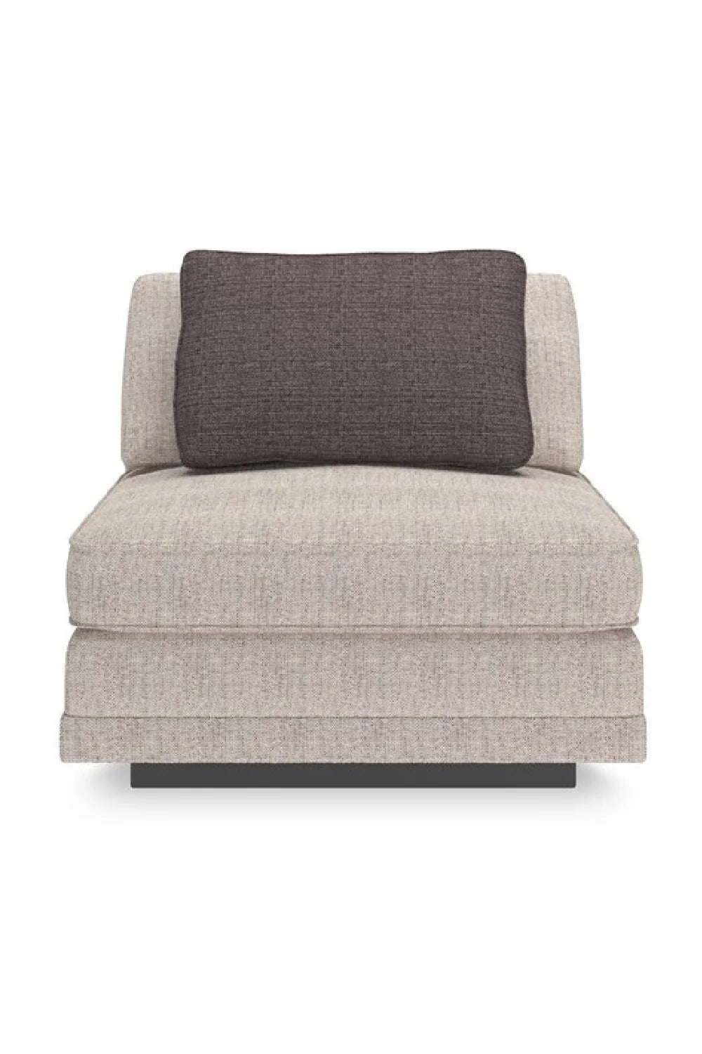 Luxury Fusion Fabric Armless Chair Modern Italian Style for Villa