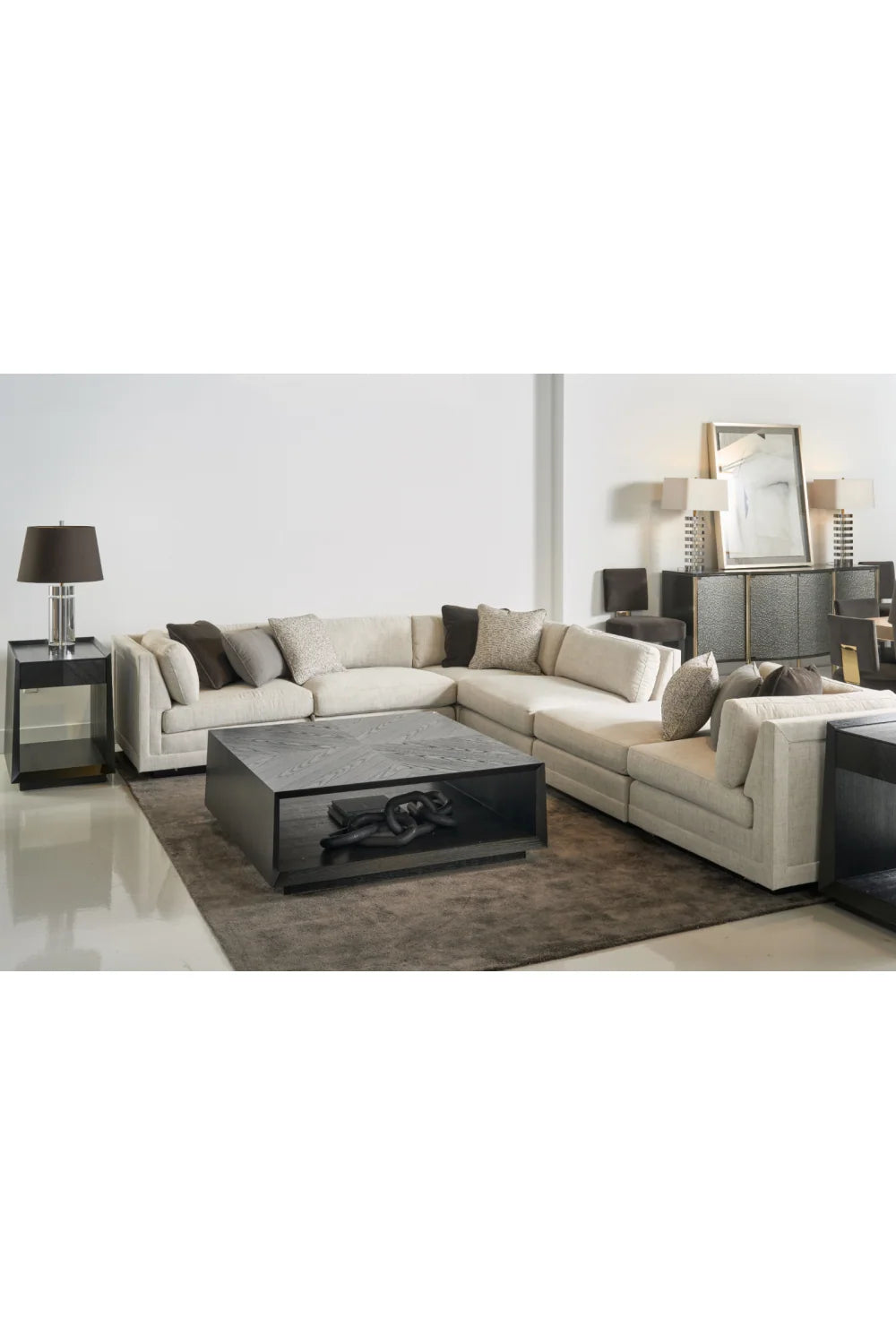 Luxury Fusion Fabric Armless Chair Modern Italian Style for Villa