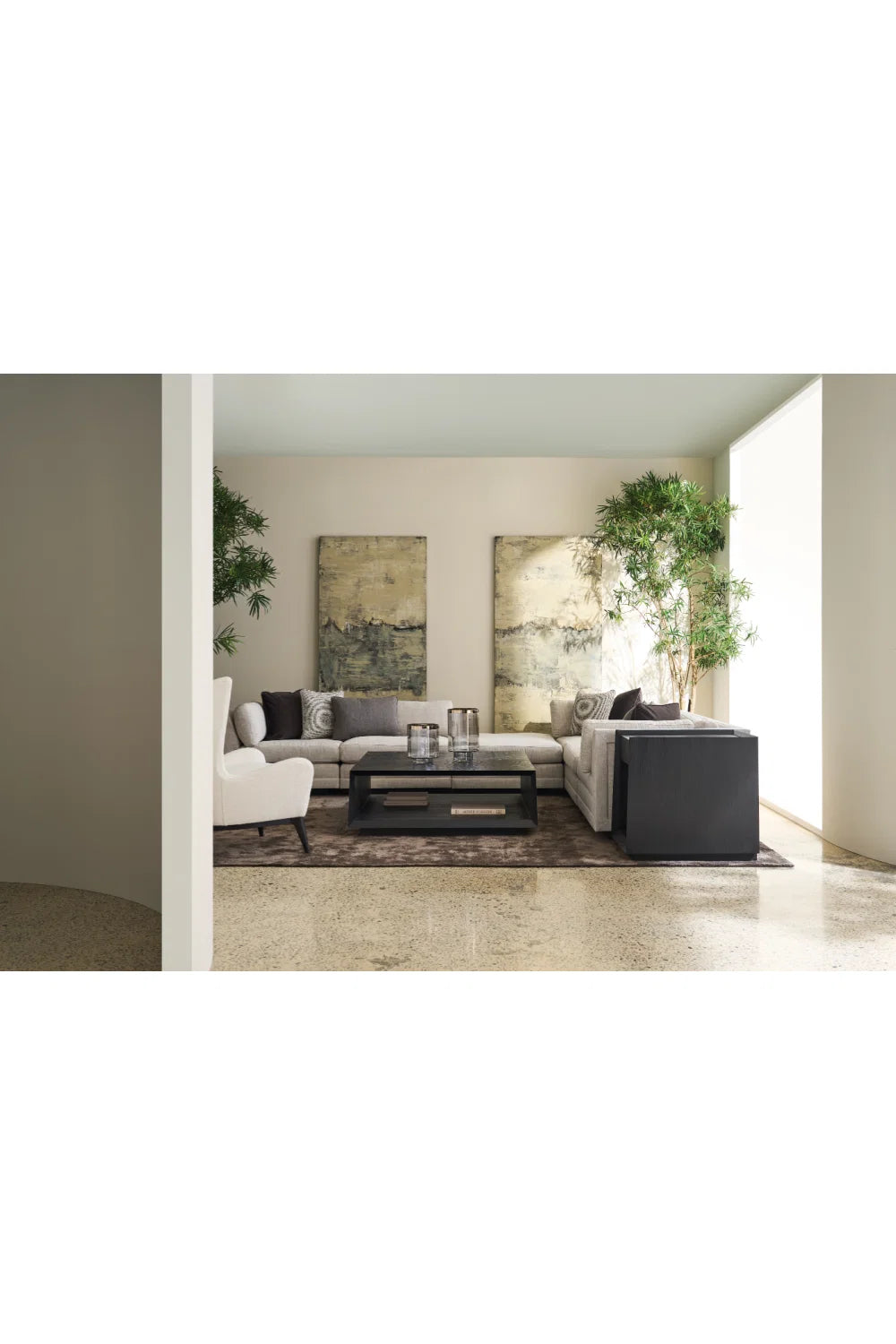 Luxury Fusion Fabric Armless Chair Modern Italian Style for Villa