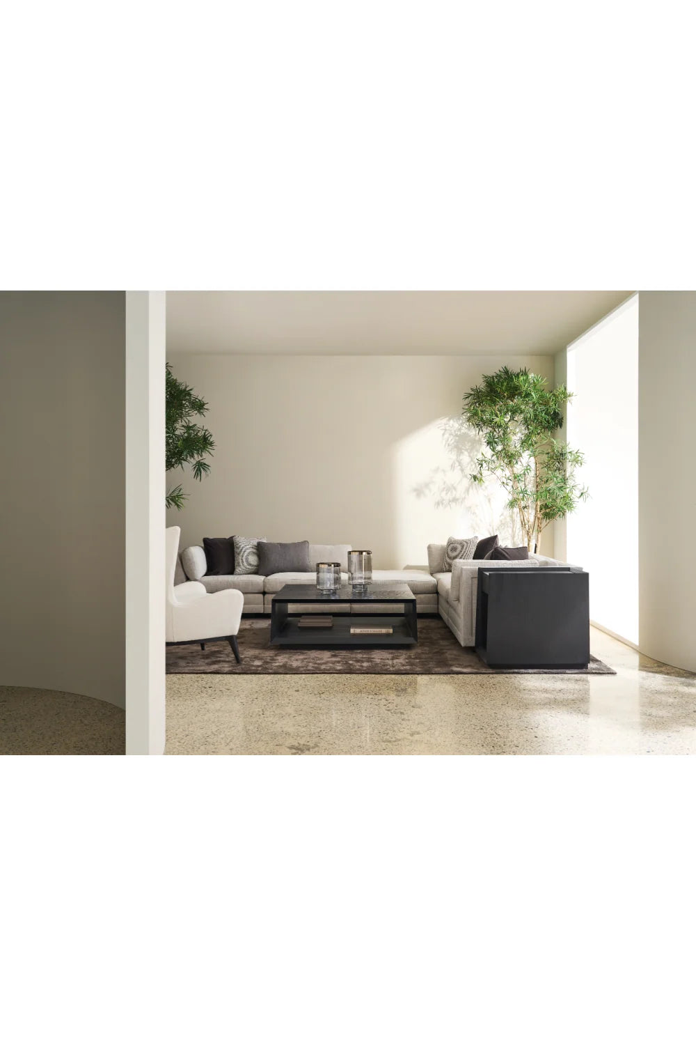 Luxury Fusion Fabric Armless Chair Modern Italian Style for Villa