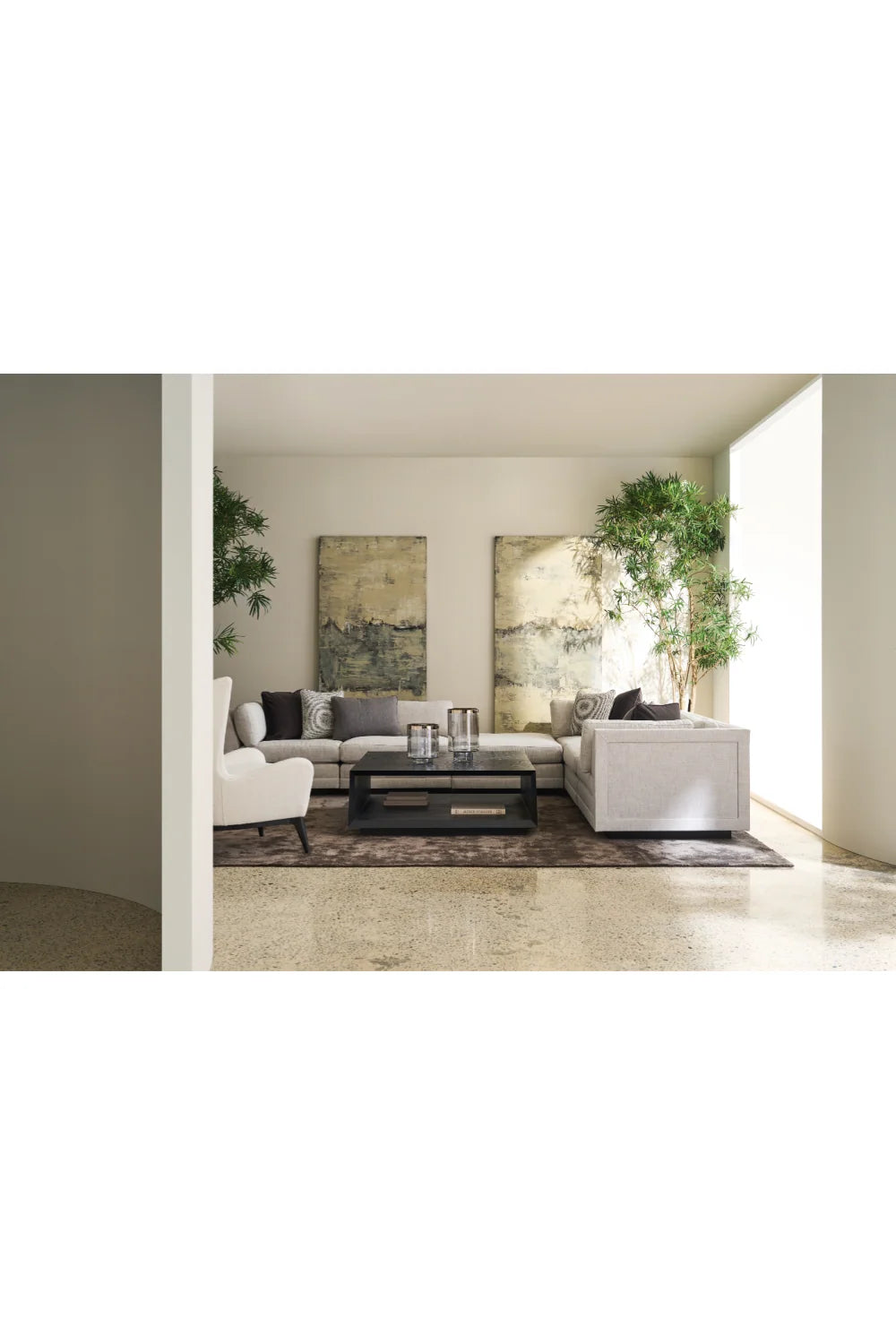 Luxury Fusion Fabric Armless Chair Modern Italian Style for Villa