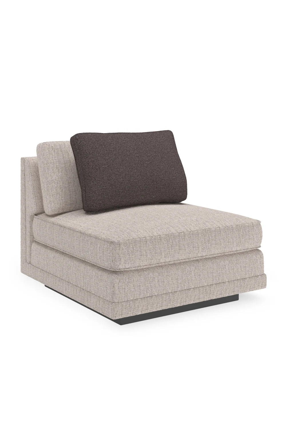 Luxury Fusion Fabric Armless Chair Modern Italian Style for Villa