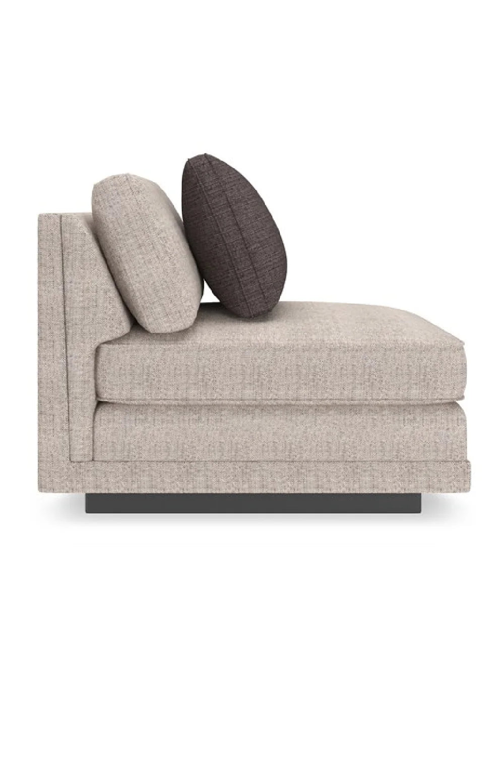 Luxury Fusion Fabric Armless Chair Modern Italian Style for Villa