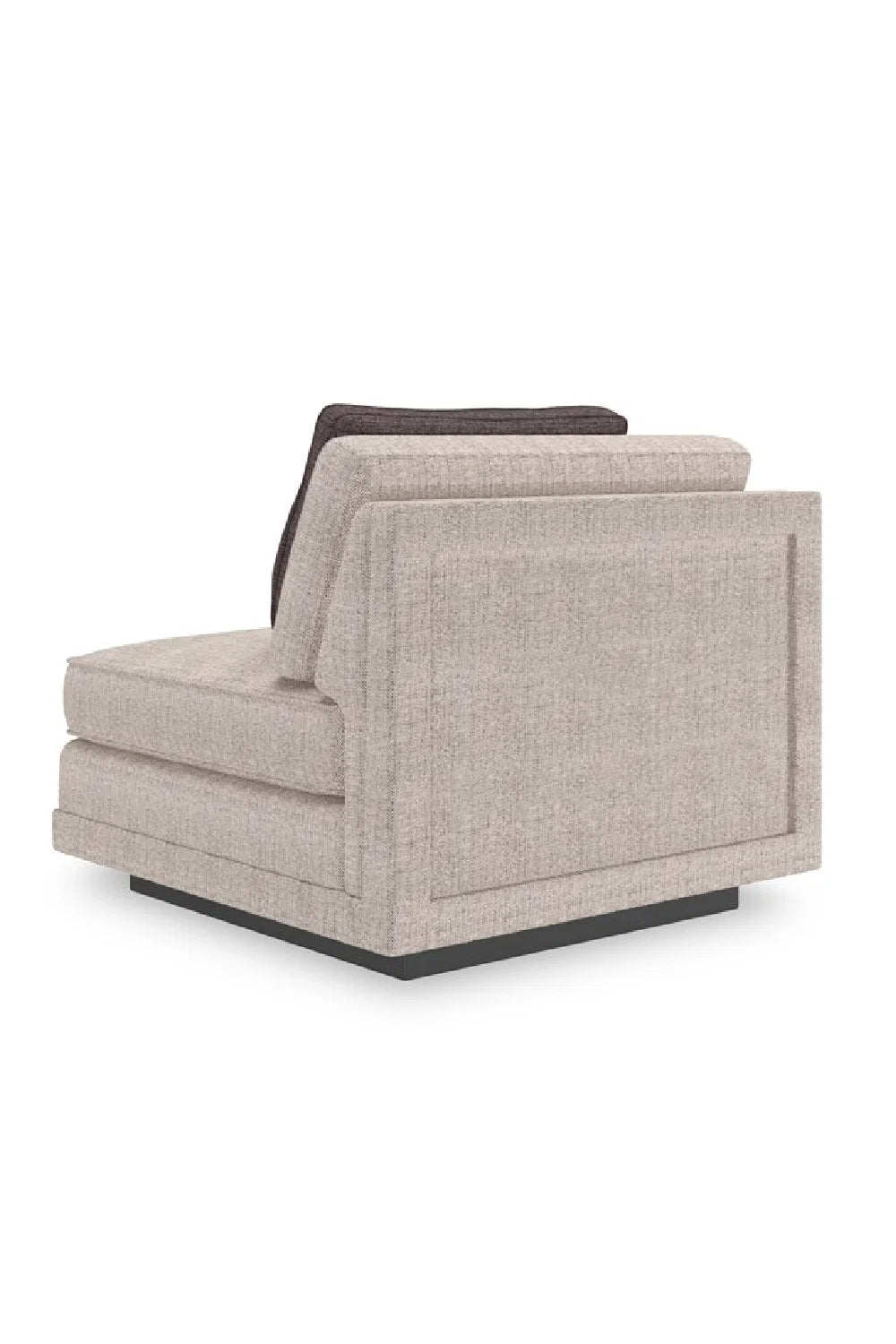 Luxury Fusion Fabric Armless Chair Modern Italian Style for Villa