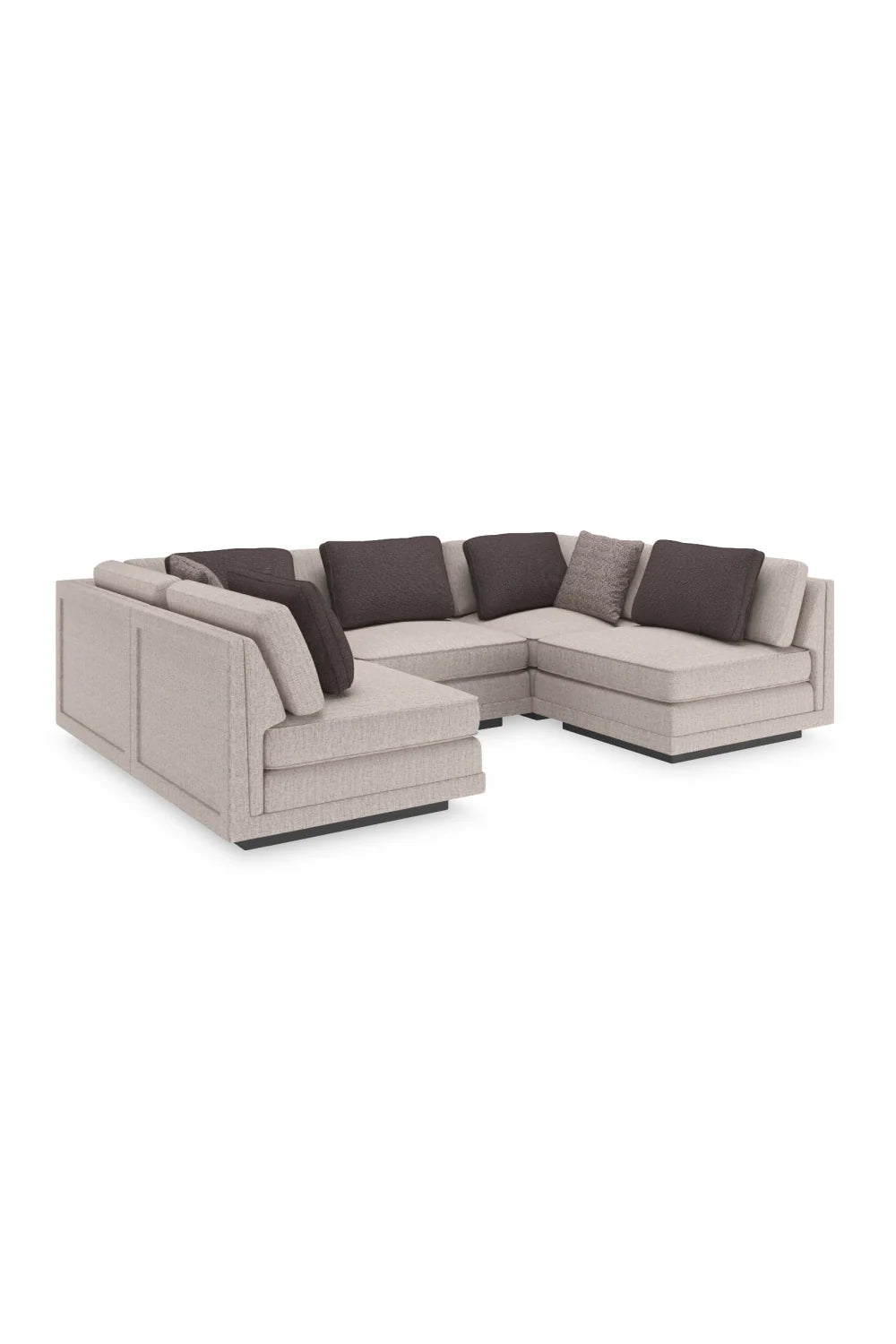 Luxury Fusion Fabric Armless Chair Modern Italian Style for Villa