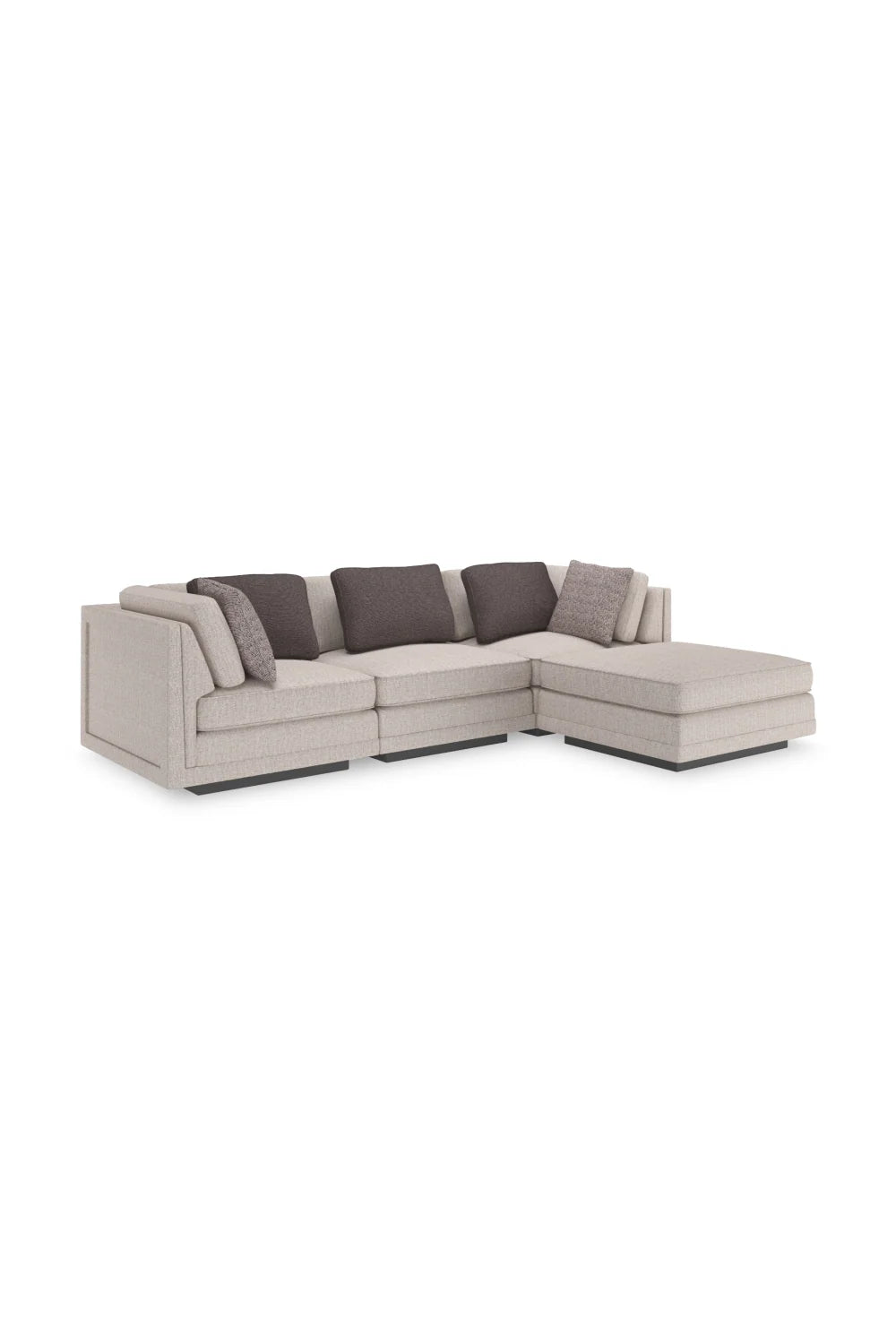 Luxury Fusion Fabric Armless Chair Modern Italian Style for Villa