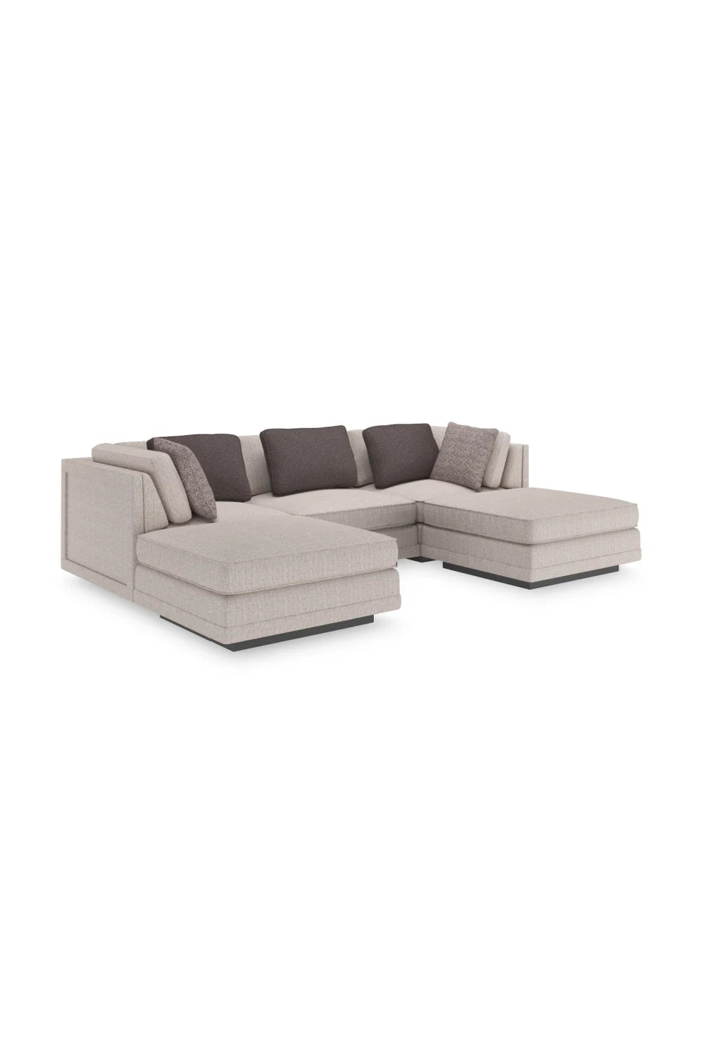 Luxury Fusion Fabric Armless Chair Modern Italian Style for Villa