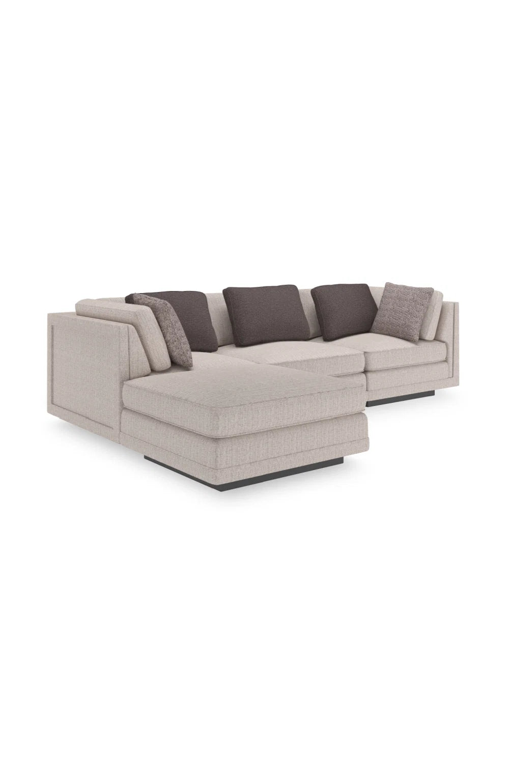 Luxury Fusion Fabric Armless Chair Modern Italian Style for Villa