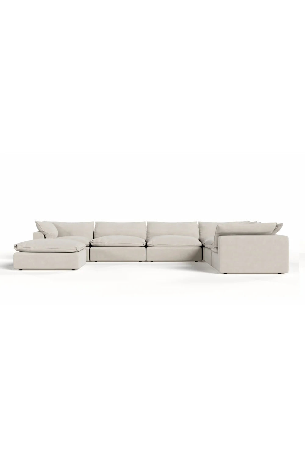 Luxury Garman Gray Fabric Modular Sectional Sofa Modern Italian Style for Villa