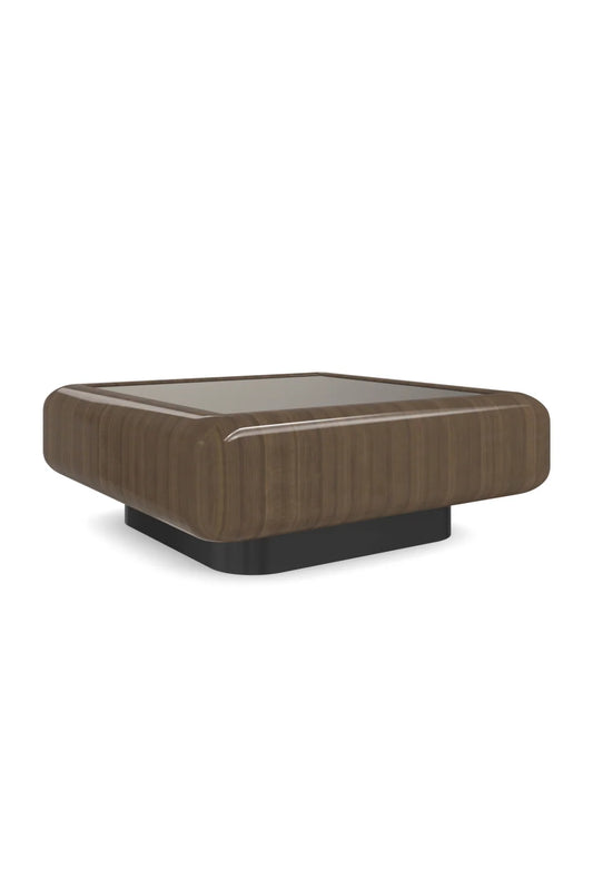 Luxury Gelee Bronze Glass Square Coffee Table Modern Italian Style for Villa