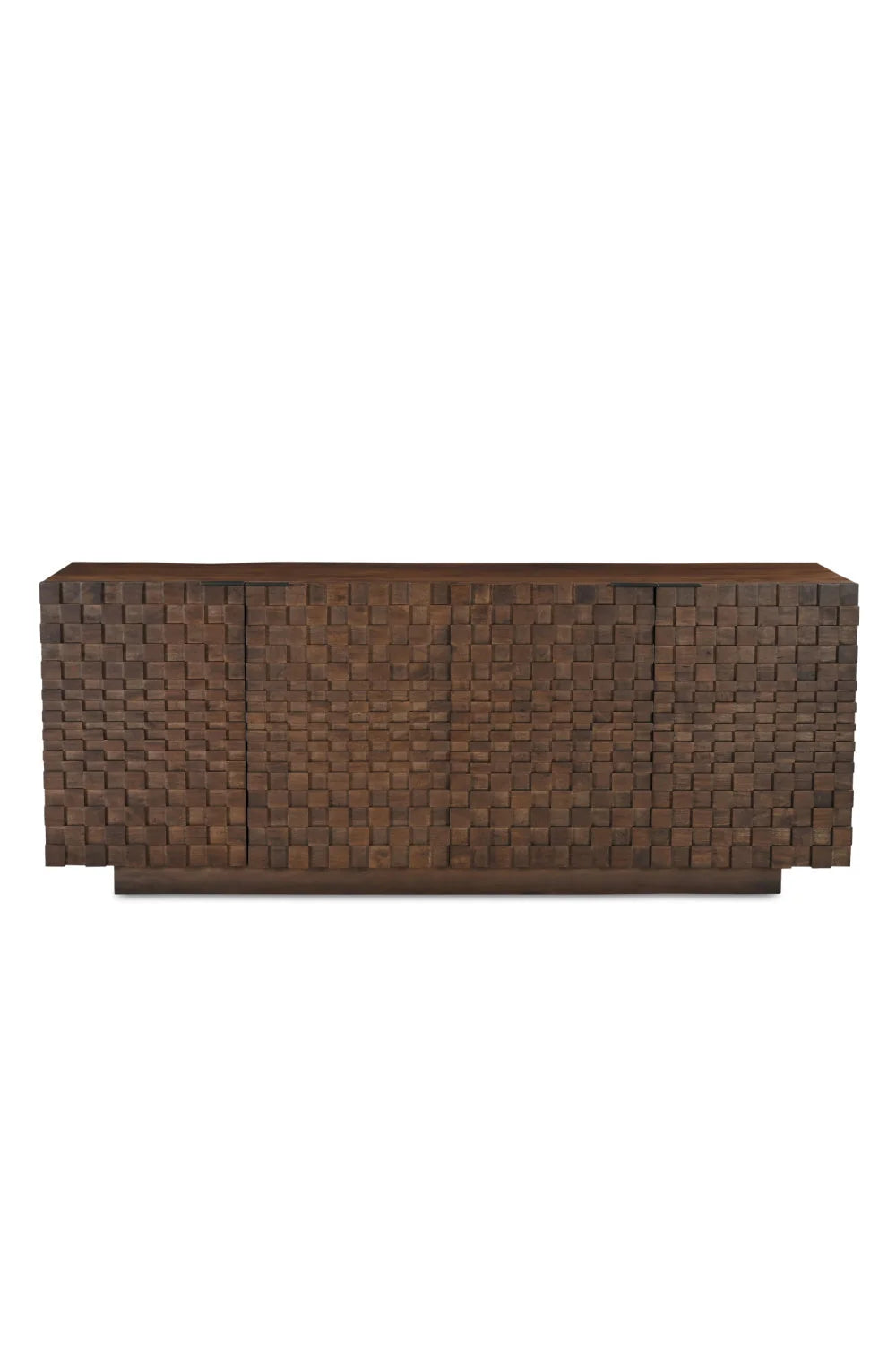 Luxury Geometric Acacia 4-Door Sideboard European Style for Villa