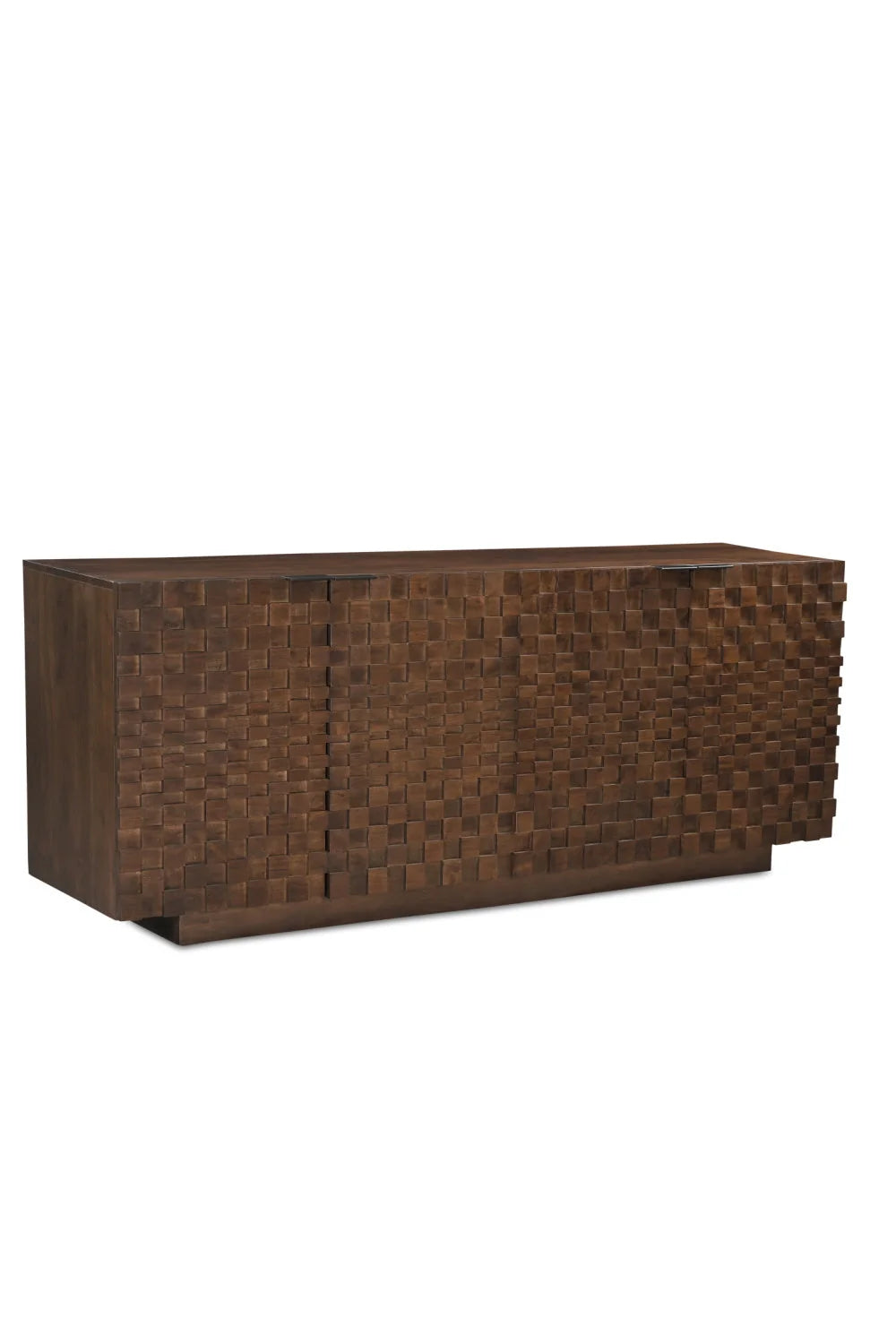 Luxury Geometric Acacia 4-Door Sideboard European Style for Villa