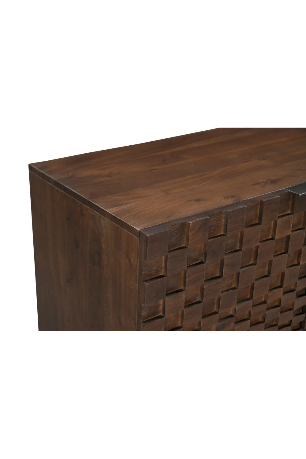 Luxury Geometric Acacia 4-Door Sideboard European Style for Villa
