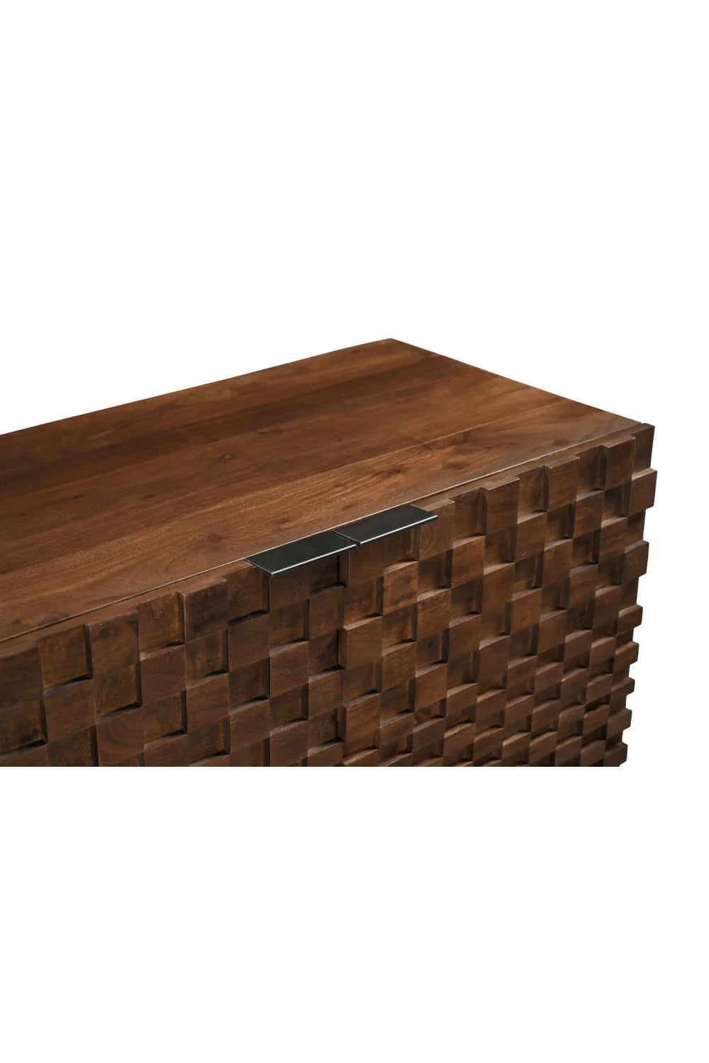 Luxury Geometric Acacia 4-Door Sideboard European Style for Villa
