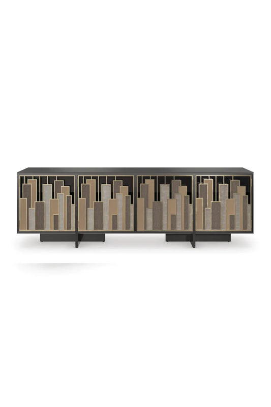 Luxury Geometric Metal TV Stand Modern Italian Style for Villa