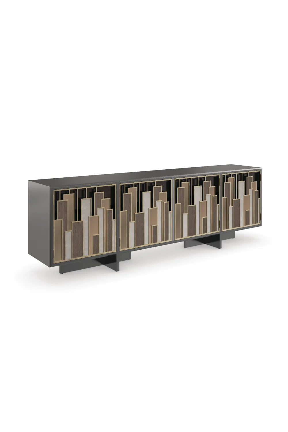 Luxury Geometric Metal TV Stand Modern Italian Style for Villa