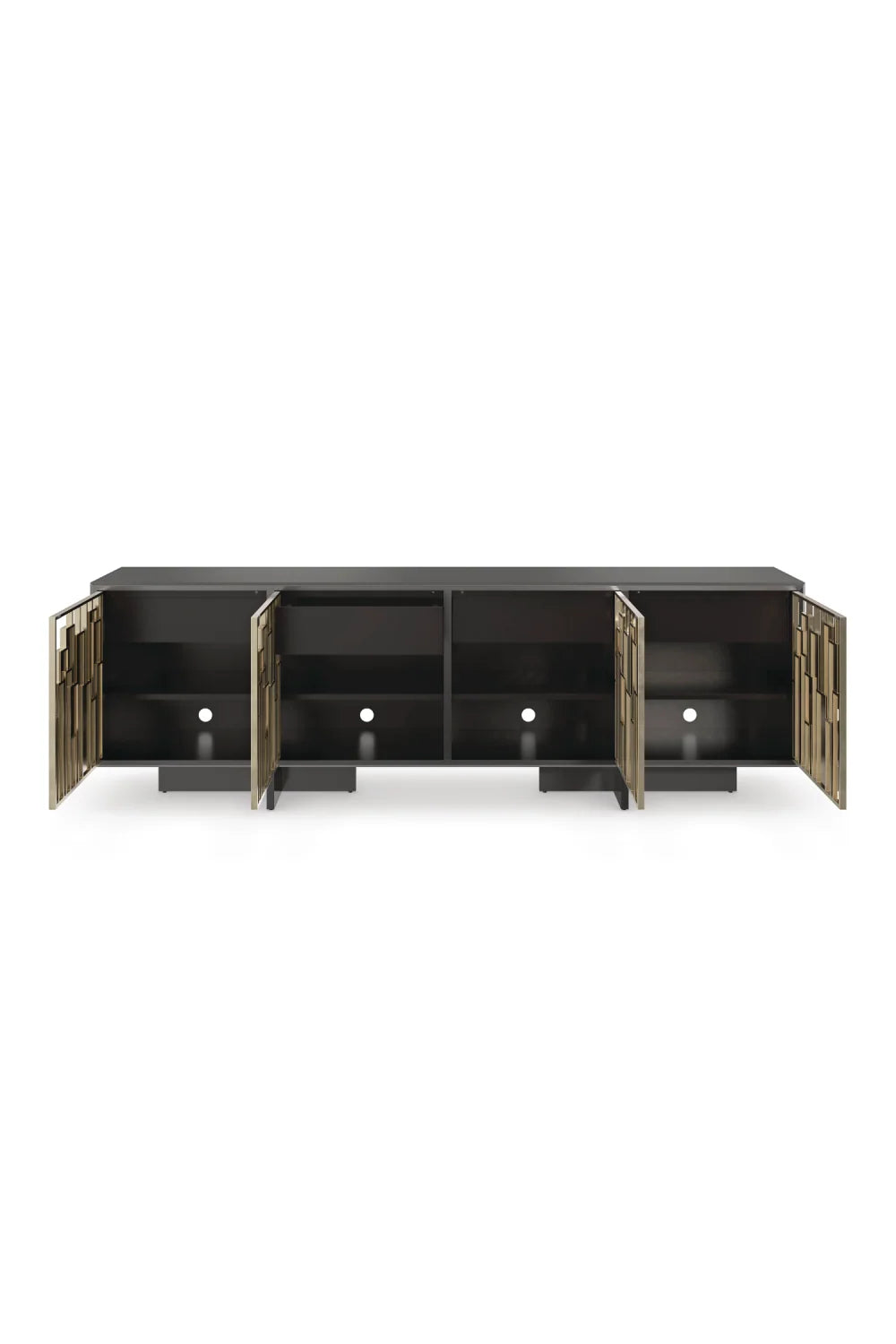Luxury Geometric Metal TV Stand Modern Italian Style for Villa