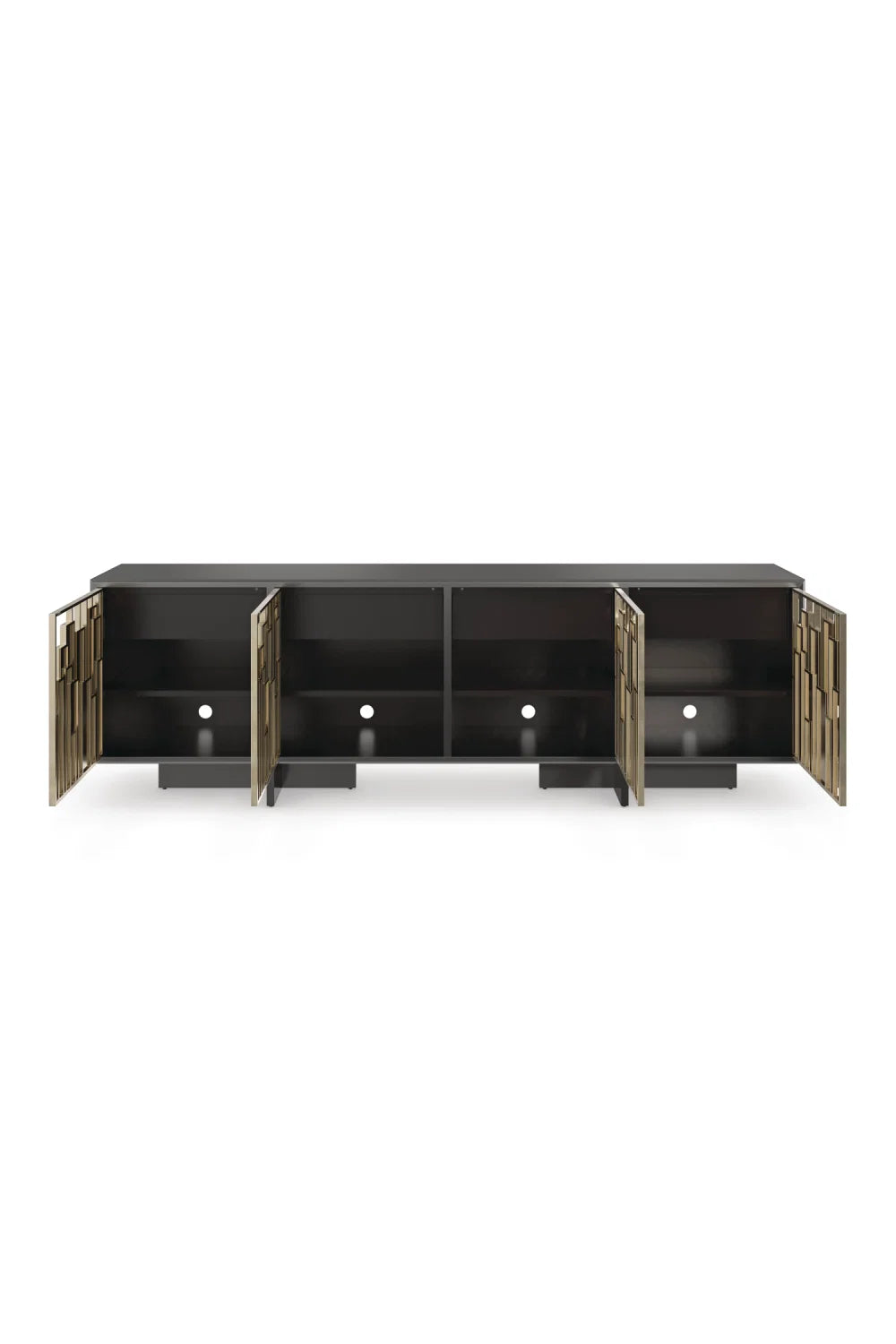 Luxury Geometric Metal TV Stand Modern Italian Style for Villa