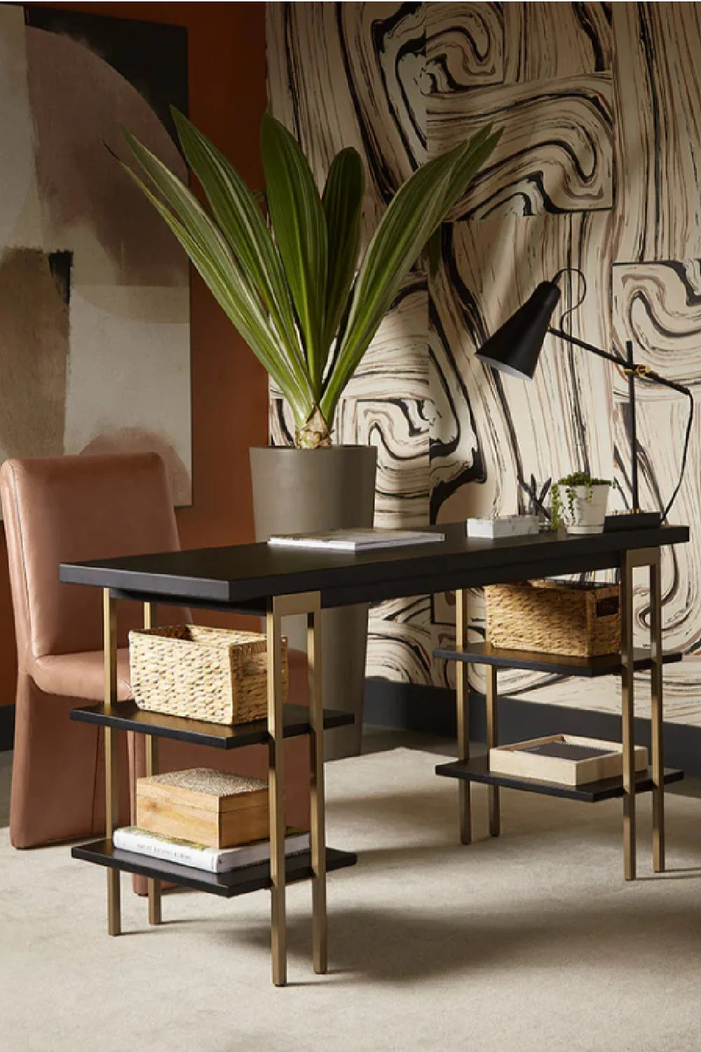 Luxury Geometric Modern Desk European Style for Villa