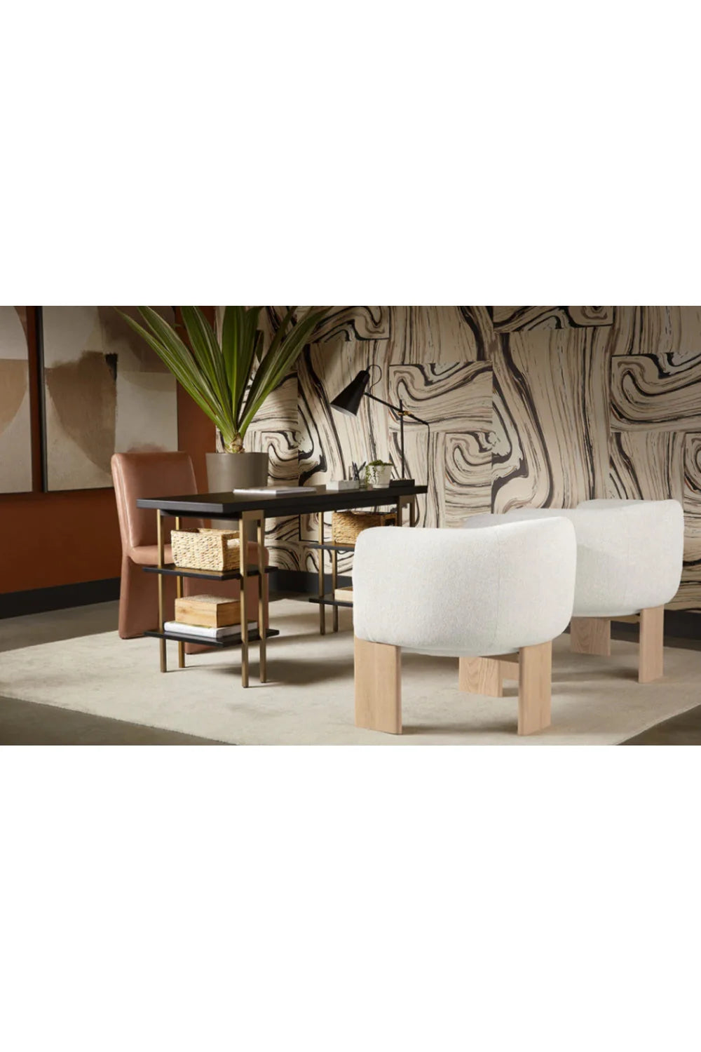 Luxury Geometric Modern Desk European Style for Villa
